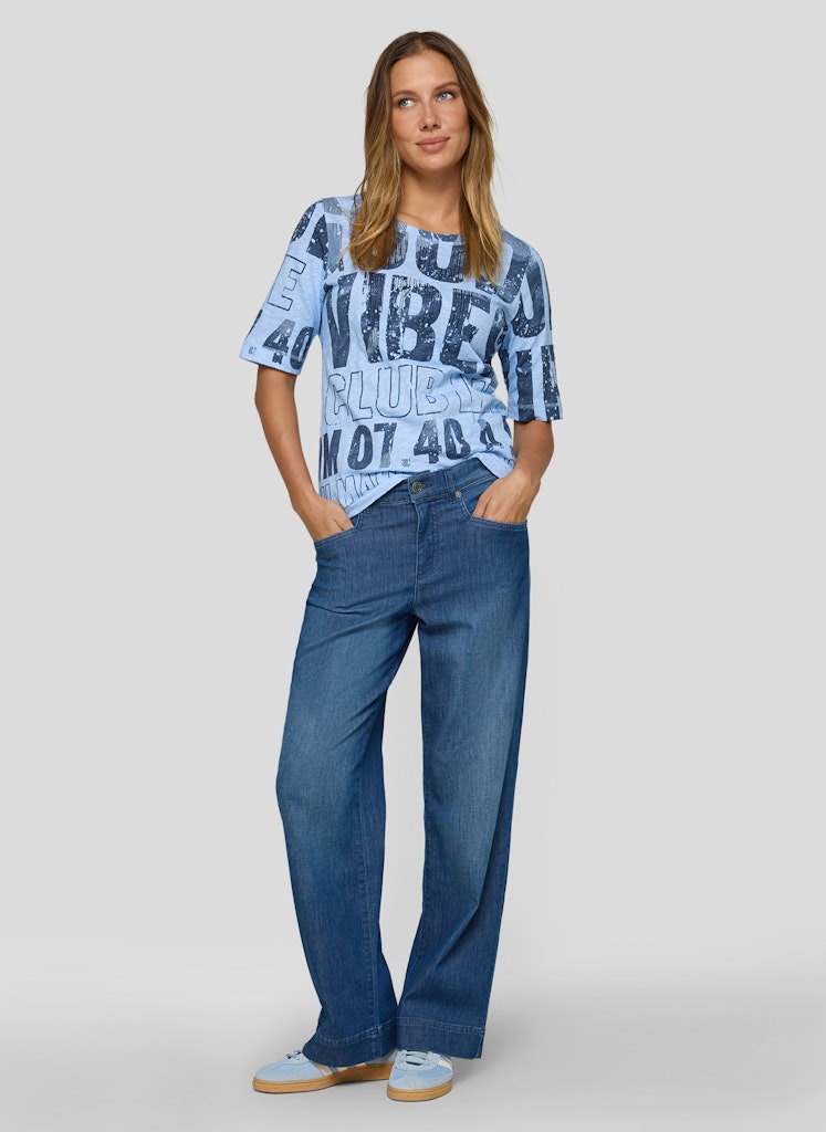 Rabe Pastel Blue Graphic Top