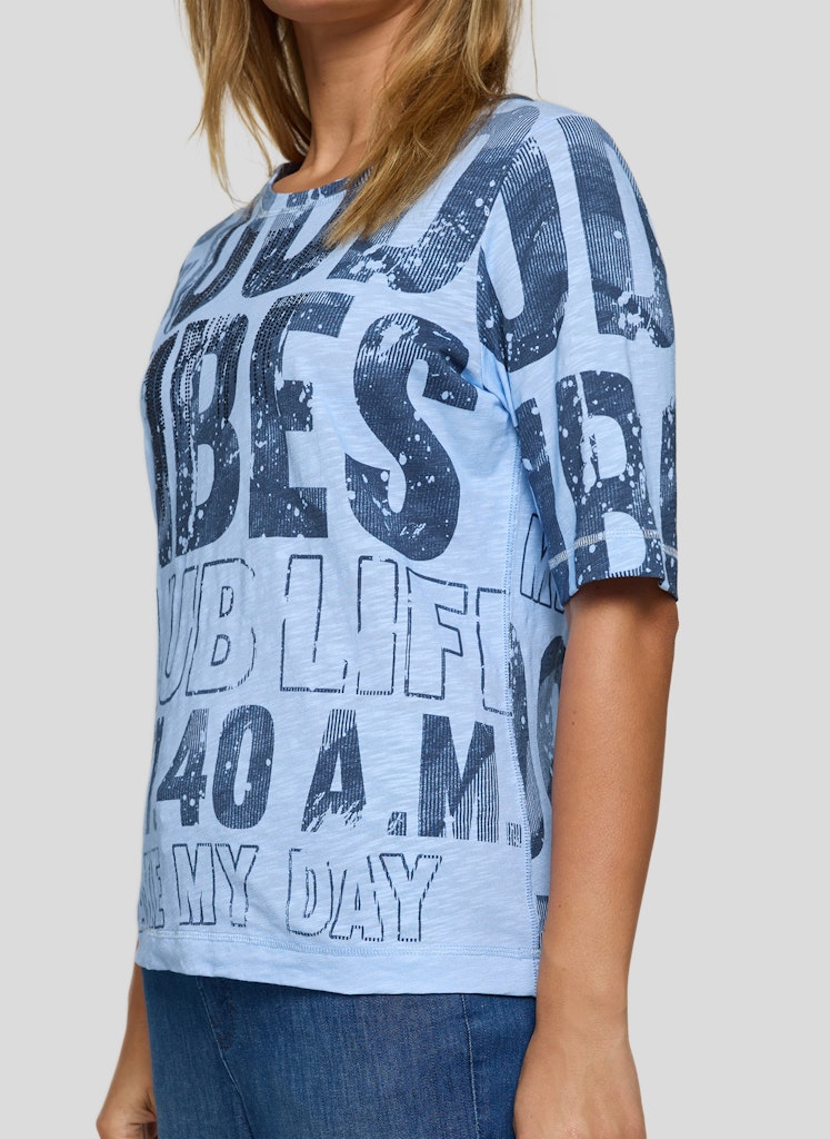 Rabe Pastel Blue Graphic Top