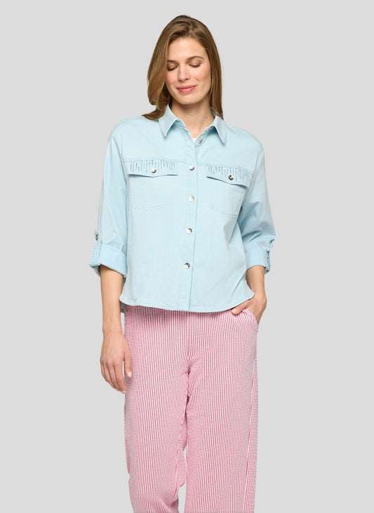 Rabe Bleached Blue Denim Shirt