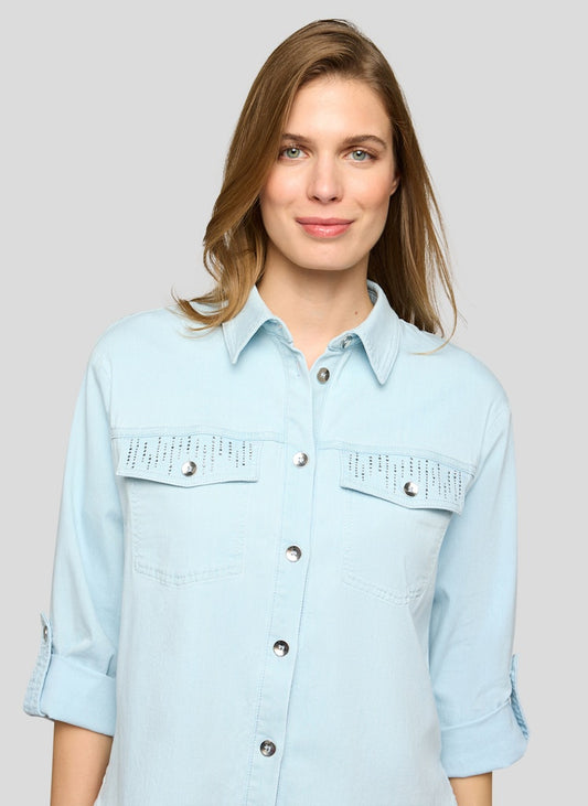 Rabe Bleached Blue Denim Shirt