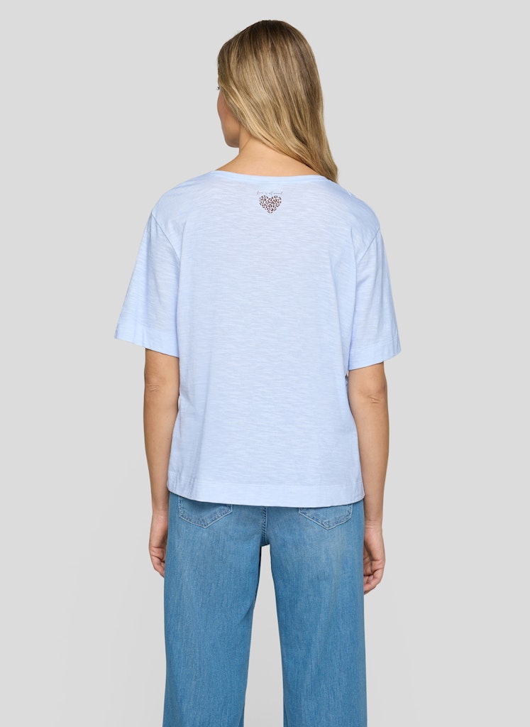 Rabe Light Blue Abstract Print Top