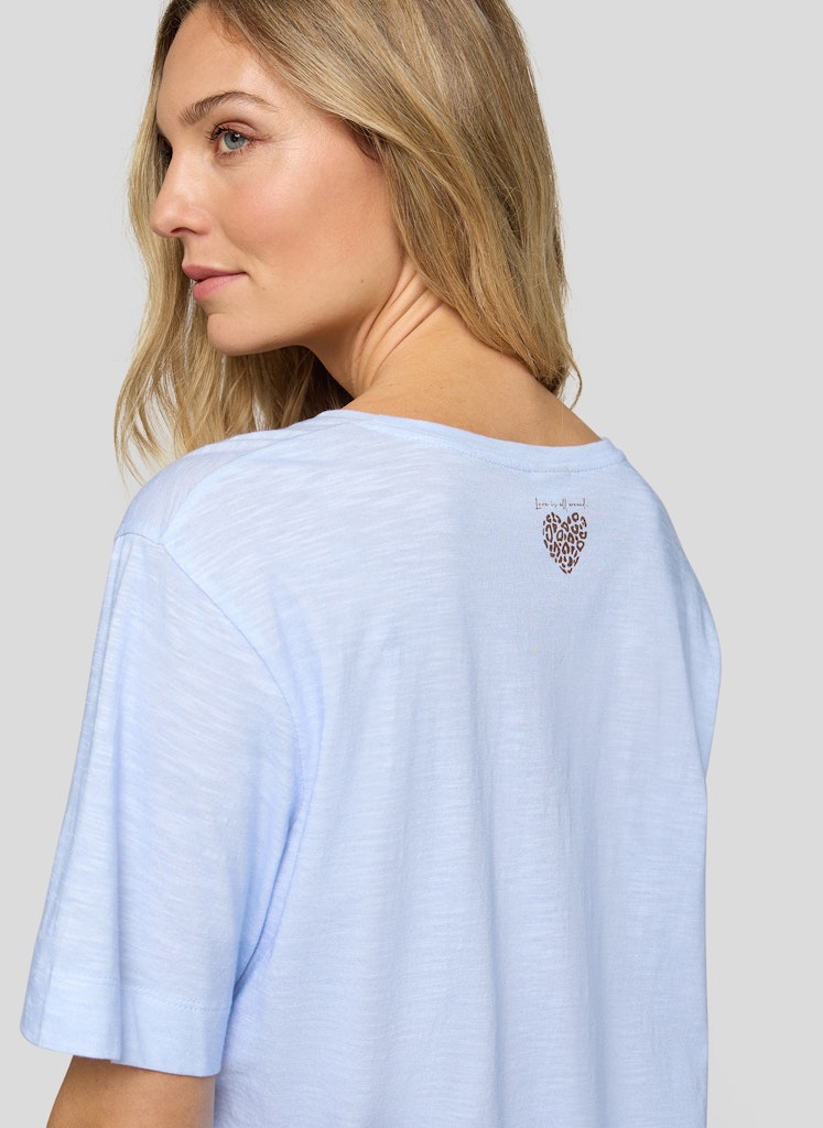 Rabe Light Blue Abstract Print Top