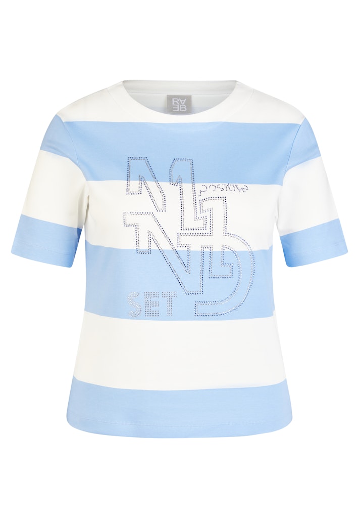Rabe Blue Short Sleeve Striped Top
