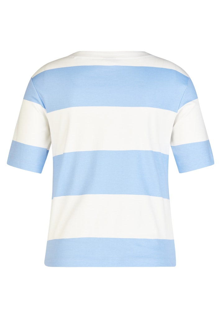 Rabe Blue Short Sleeve Striped Top
