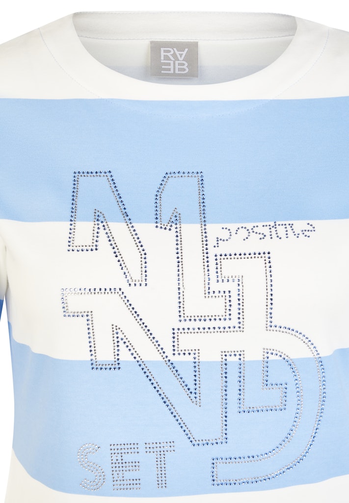 Rabe Blue Short Sleeve Striped Top