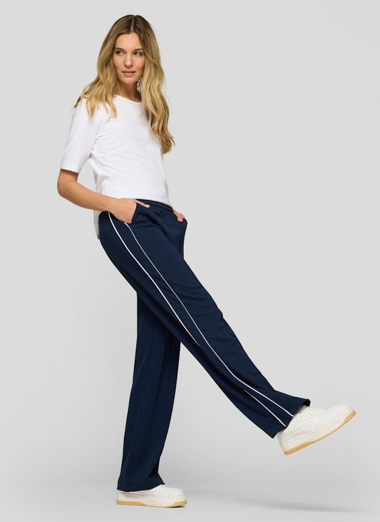 Rabe Navy Side Stripe Trousers