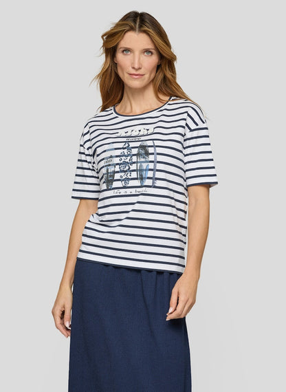 Rabe Blue Striped Top