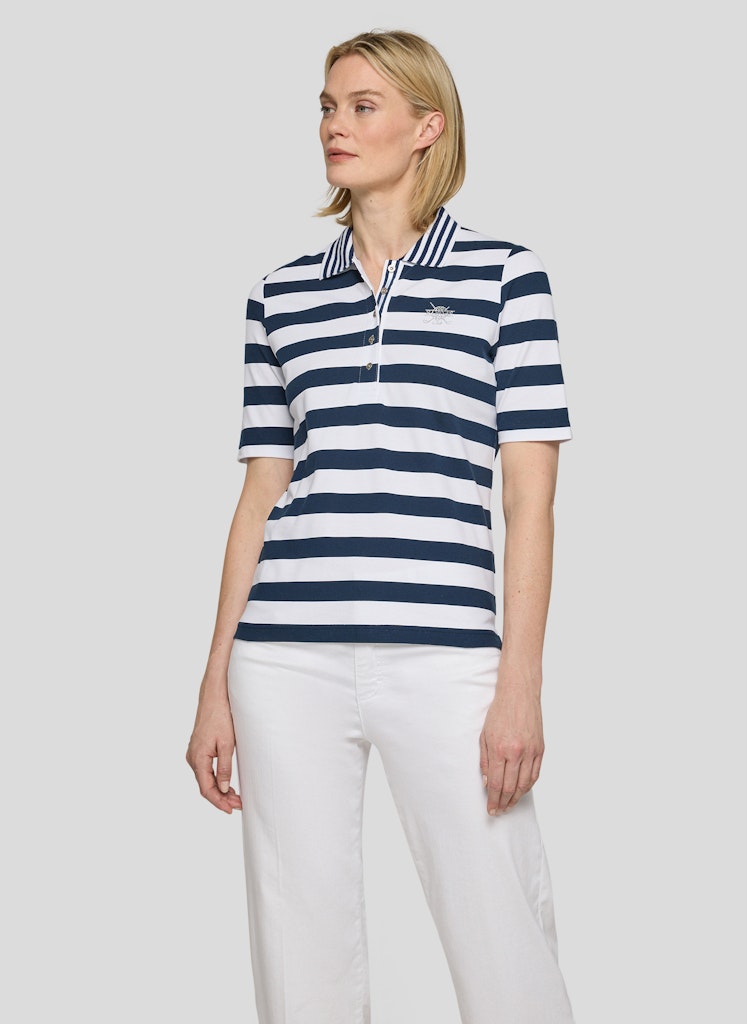 Rabe Blue Striped Polo