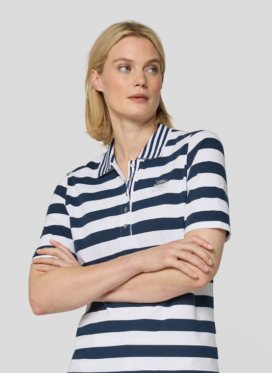 Rabe Blue Striped Polo