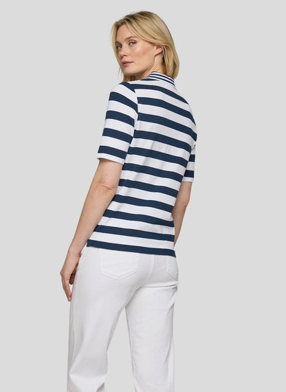 Rabe Blue Striped Polo