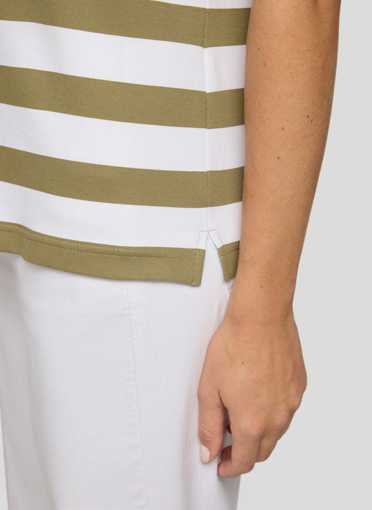 Rabe Striped Polo Top