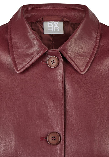 Rabe Burgundy Faux Leather Jacket