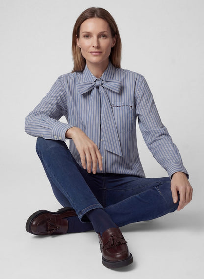 Rabe Pastel Blue Striped Blouse