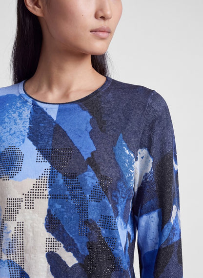 RABE Abstract Print Pullover