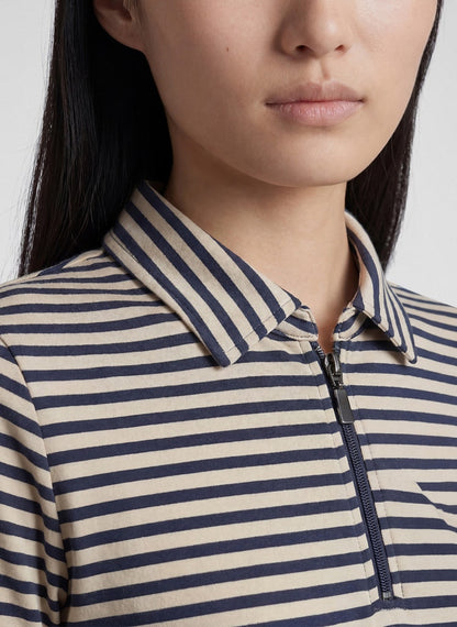 Rabe Navy and Ecru Striped  Top