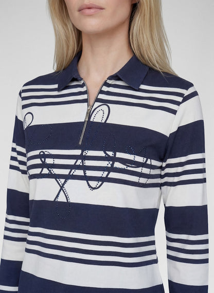 Rabe Blue Striped Top