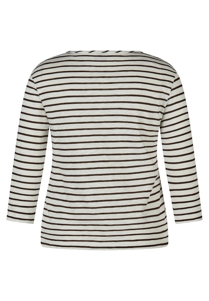 Rabe Striped Top with Motif Print