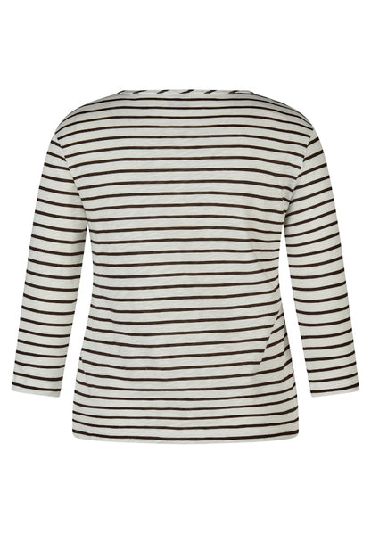 Rabe Striped Top with Motif Print