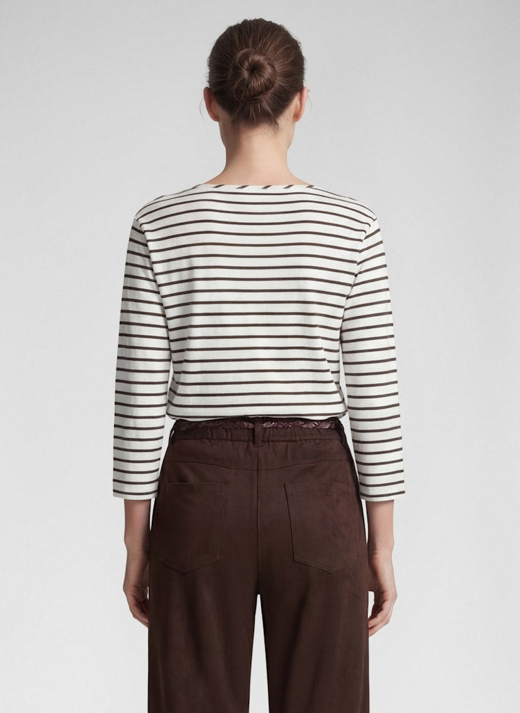 Rabe Striped Top with Motif Print