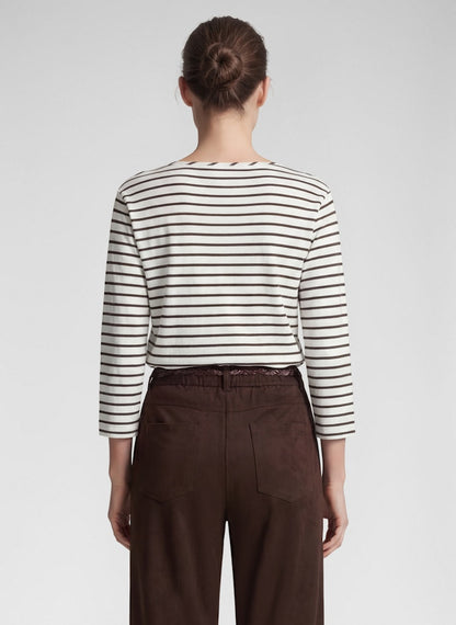 Rabe Striped Top with Motif Print