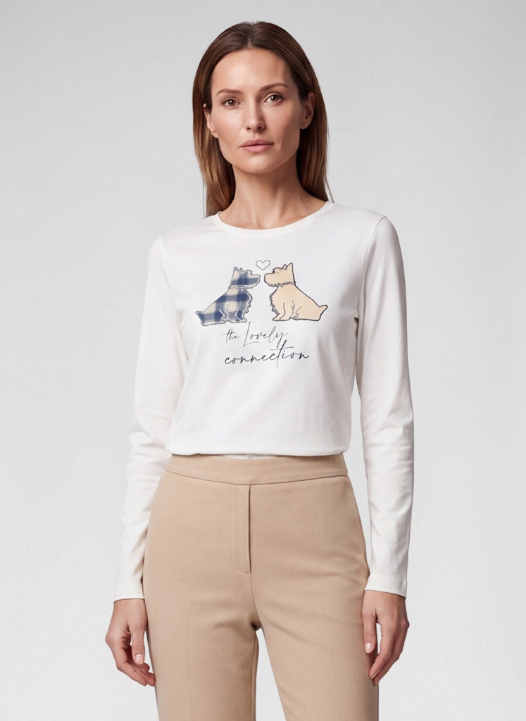 Rabe Dog Motif Top