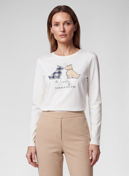Rabe Dog Motif Top