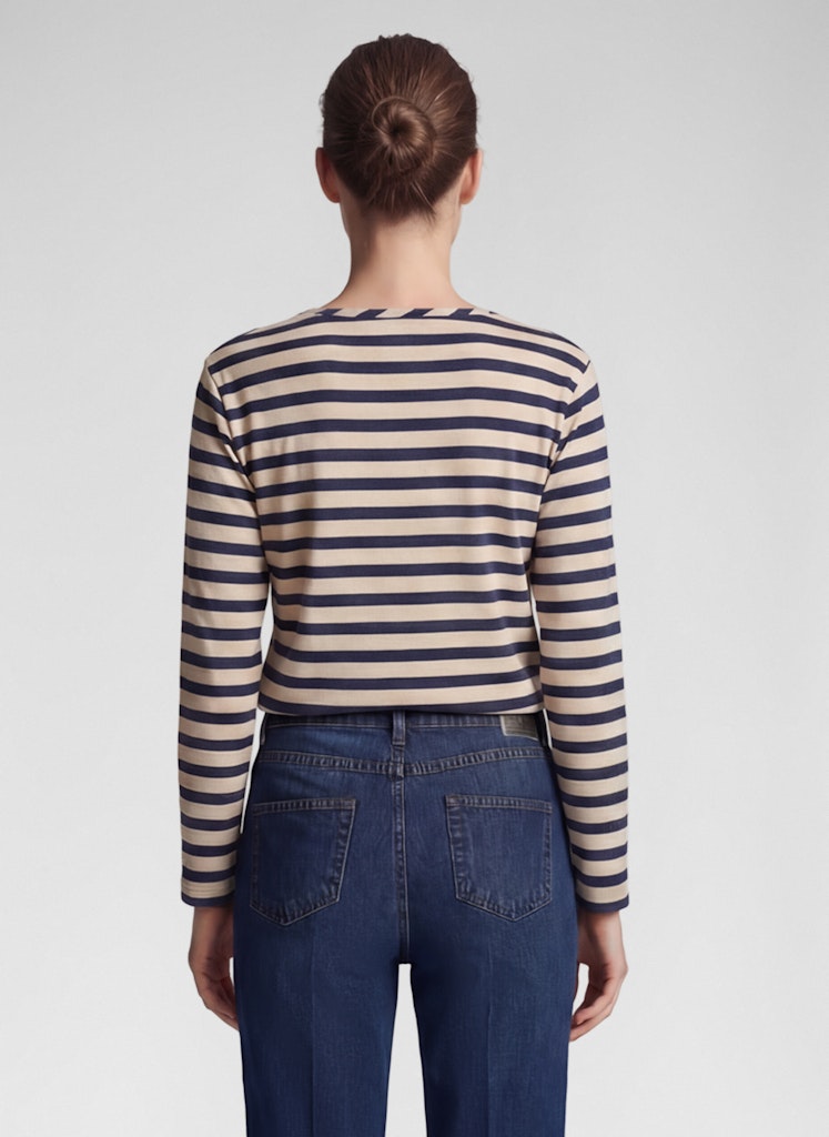 Rabe Striped Top with Dog Motif