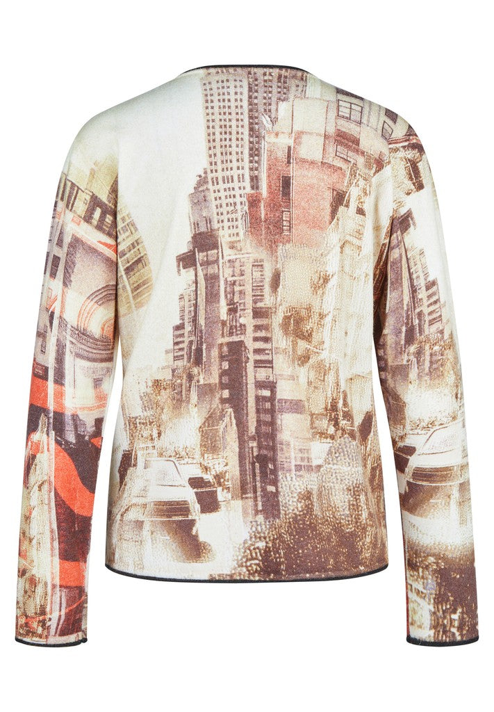 RABE Cityscape Print Pullover