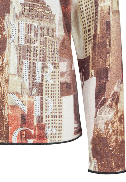RABE Cityscape Print Pullover