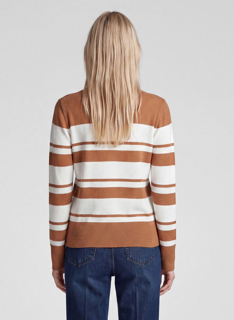 RABE Tan Striped Pullover