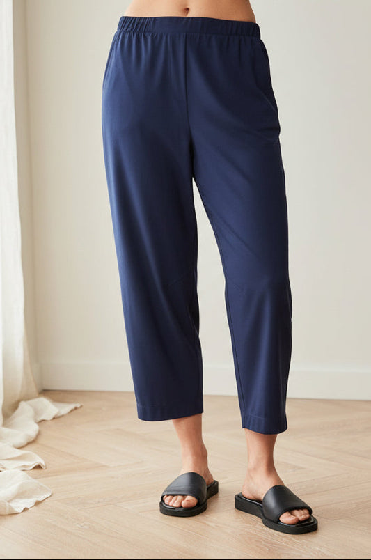 Peruzzi Navy Barrel Trousers