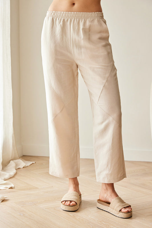 Peruzzi Sand Linen Trousers