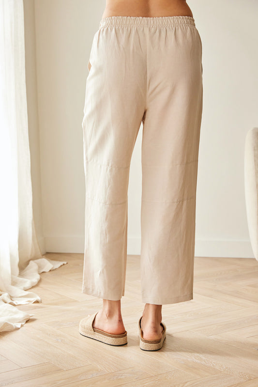 Peruzzi Sand Linen Trousers