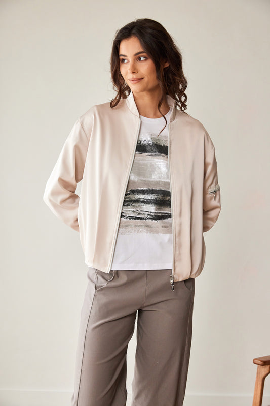 Peruzzi Sand Blouson Jacket with Zip