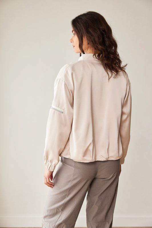 Peruzzi Sand Blouson Jacket with Zip