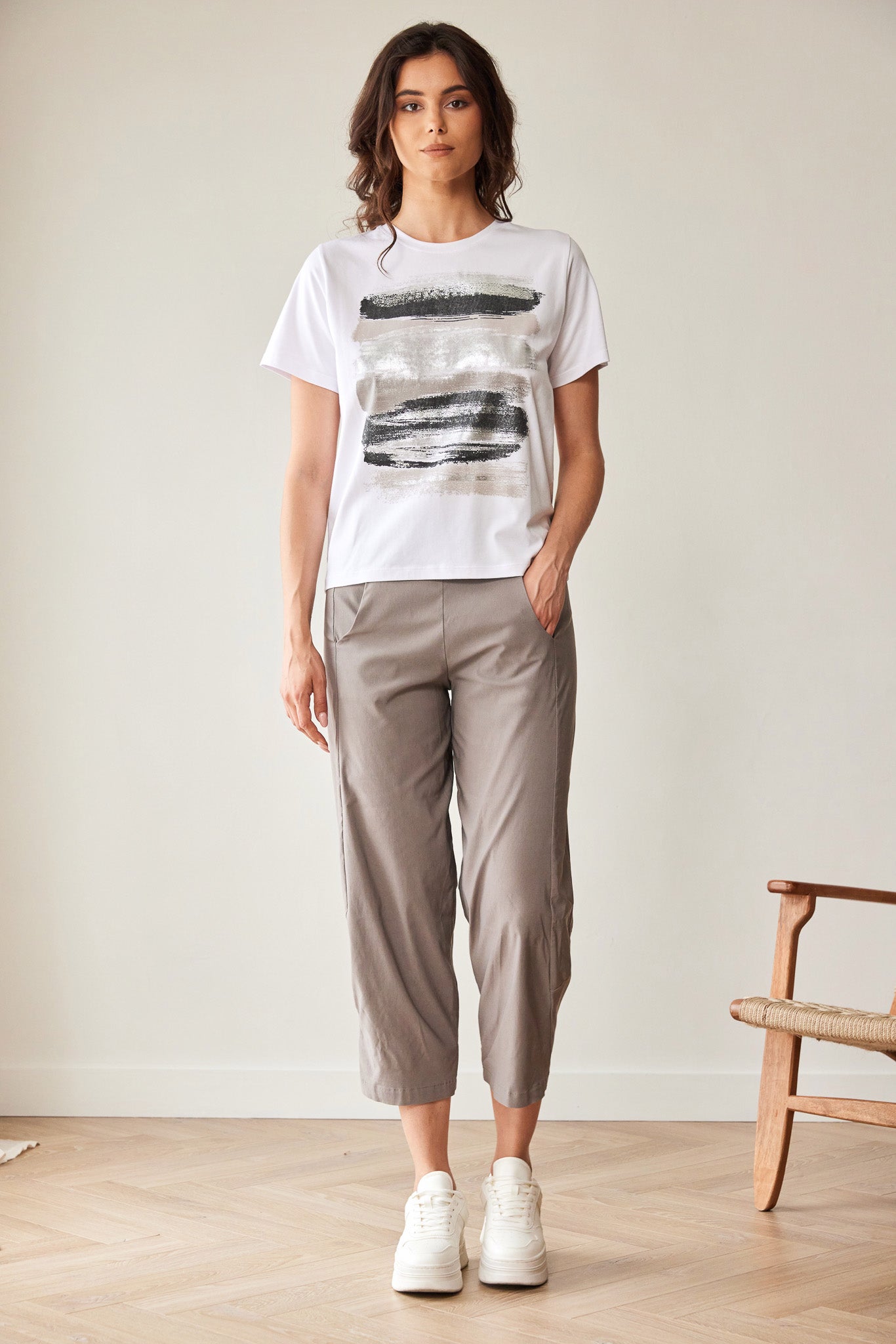 Peruzzi Silver Brush Stroke T-shirt