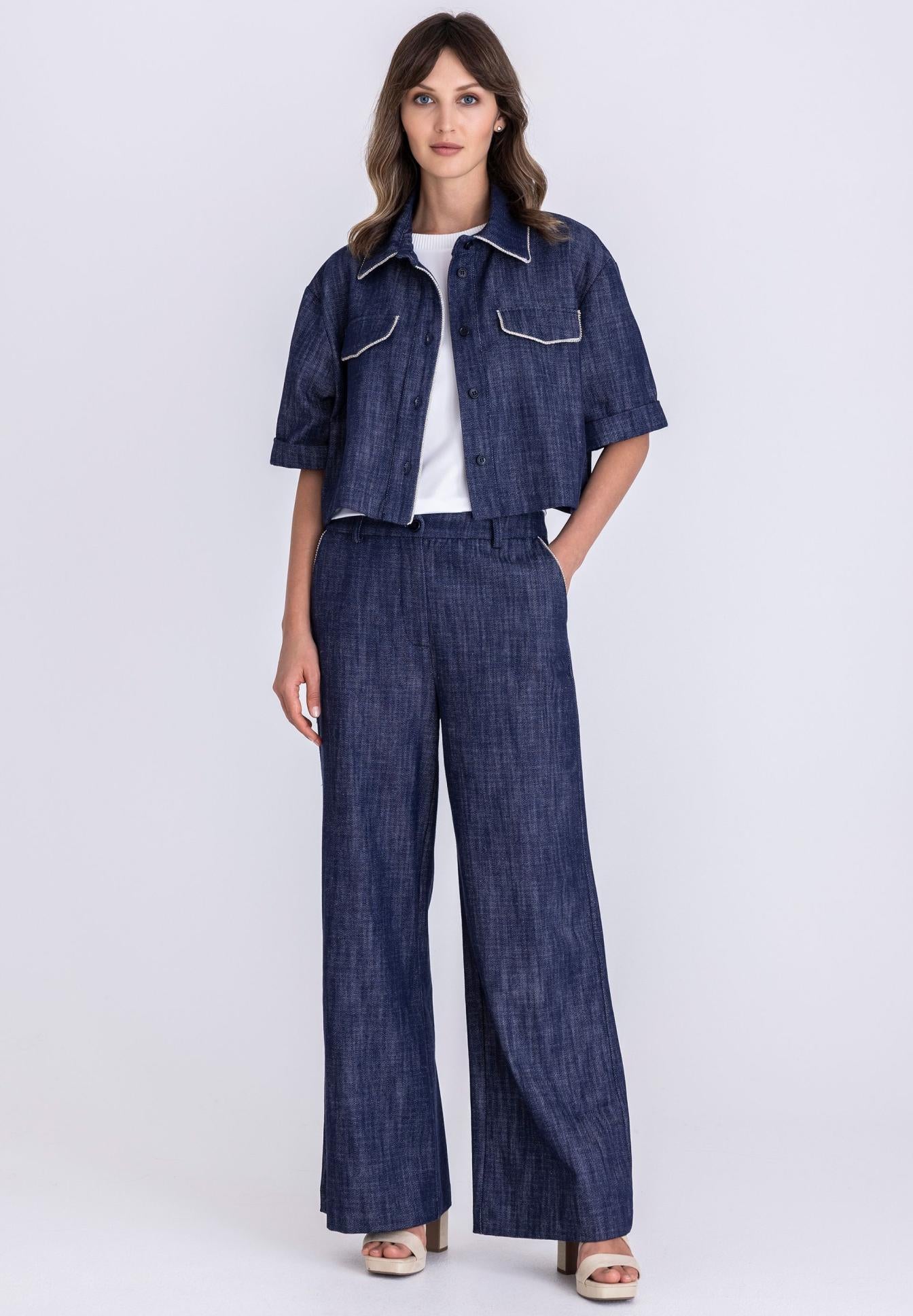 Tuzzi Wide Leg Denim Jeans