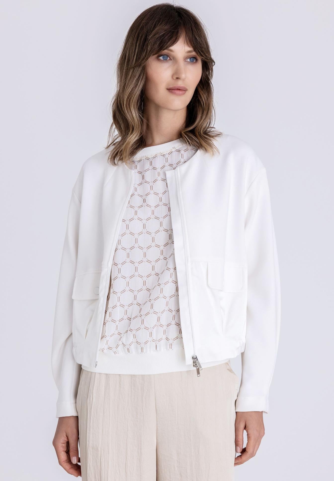 Tuzzi Ecru Jacket with Flap Pockets