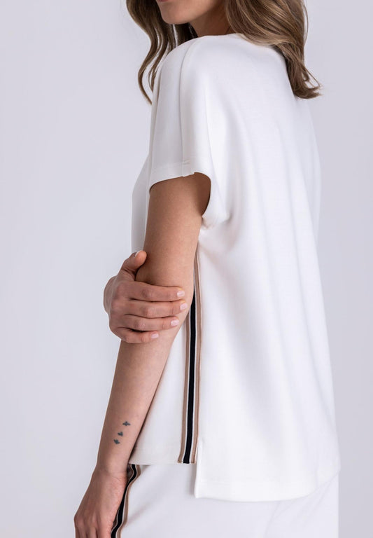 Tuzzi Top with Side Stripe