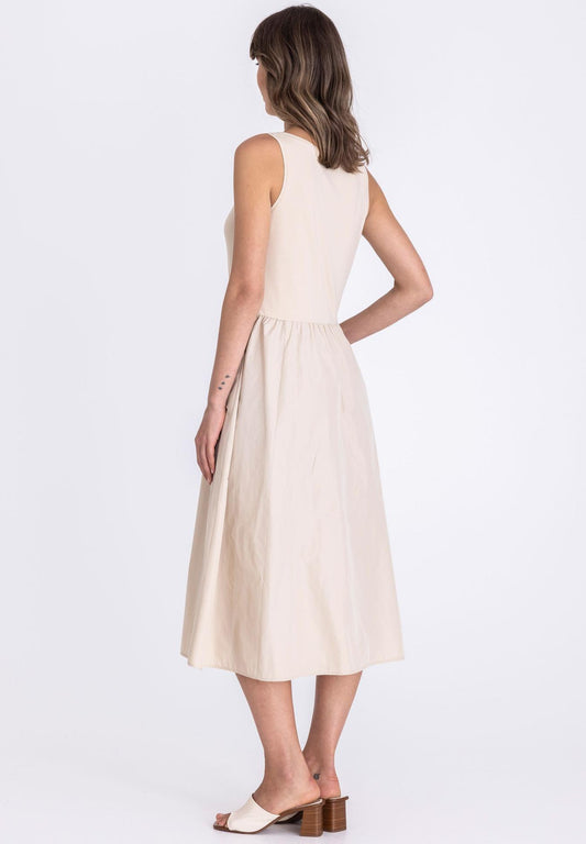Tuzzi Ecru Sleeveless Dress