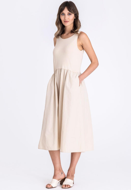 Tuzzi Ecru Sleeveless Dress