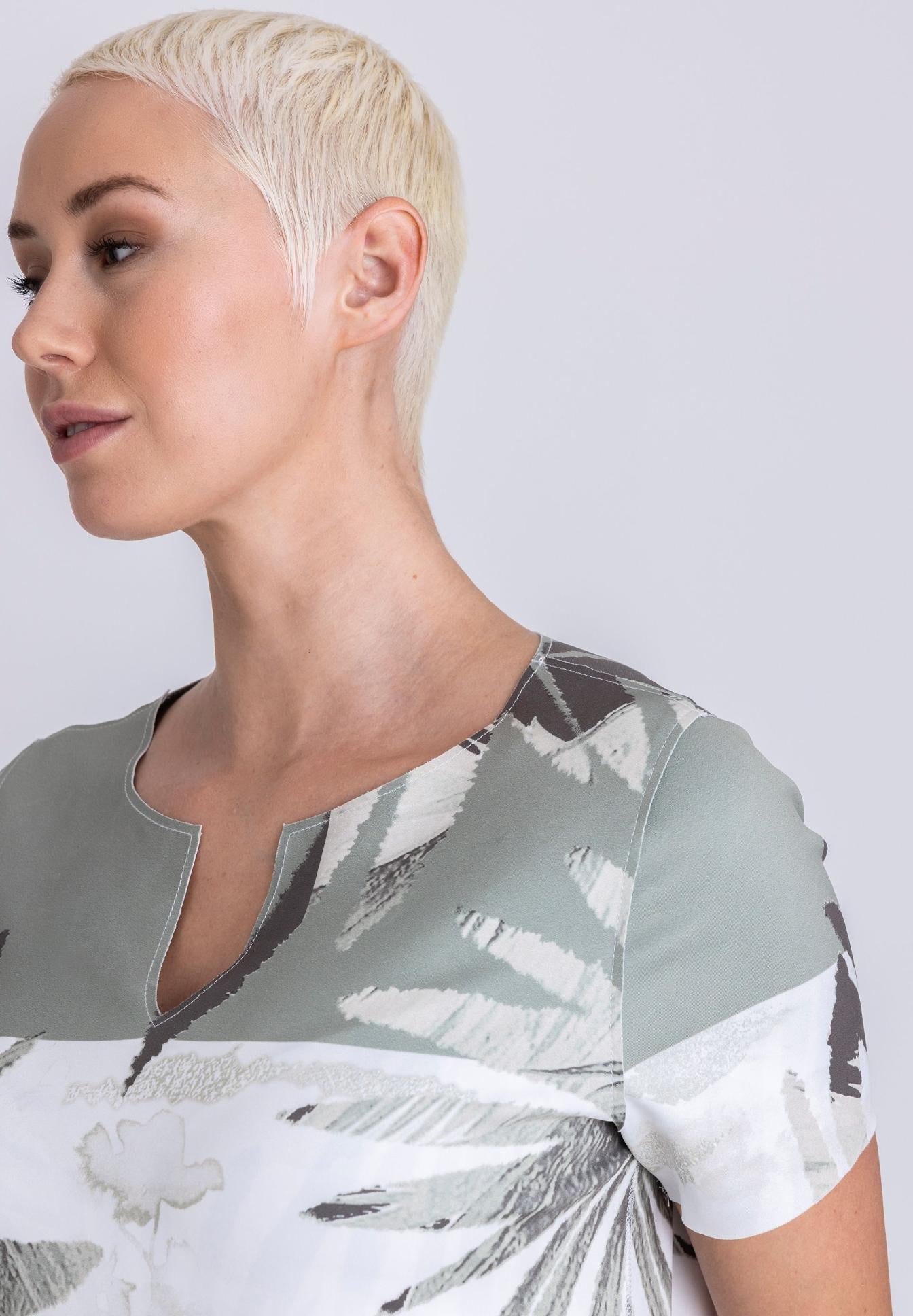 Tuzzi Reversible Leaf Print Dress