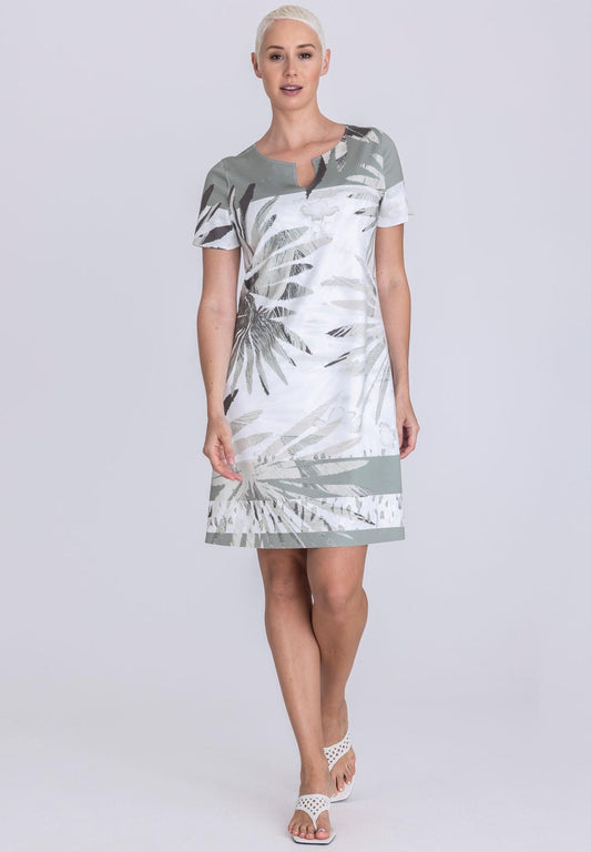 Tuzzi Reversible Leaf Print Dress