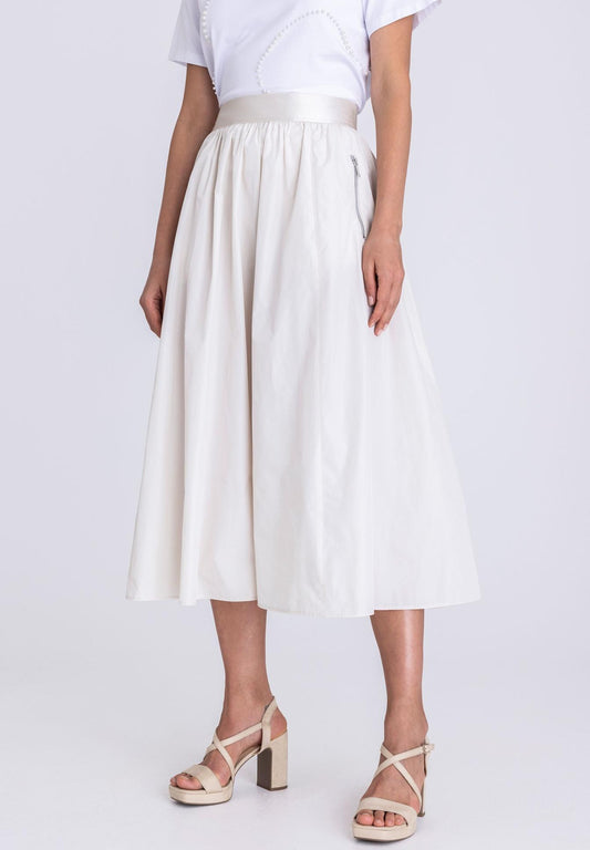 Tuzzi Pearl Skirt with shiny waistband