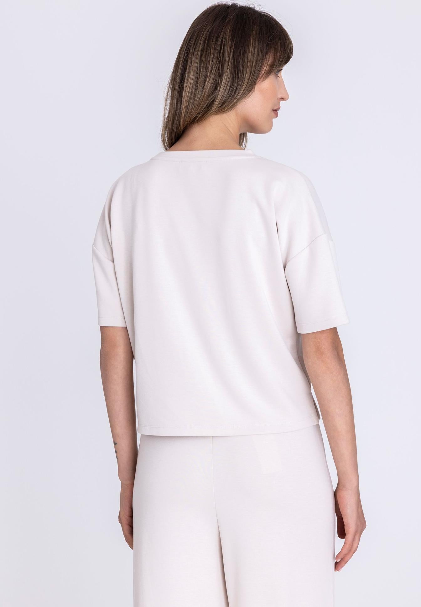 Tuzzi Pearl Shirt with 3D flower