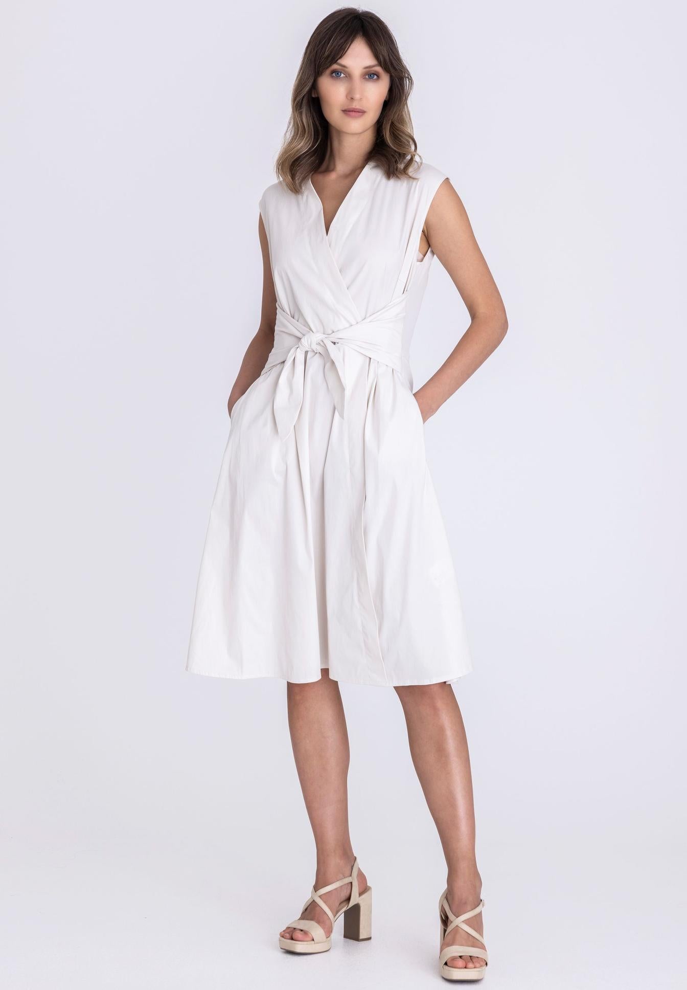 Tuzzi Pearl Tie Belt Dress