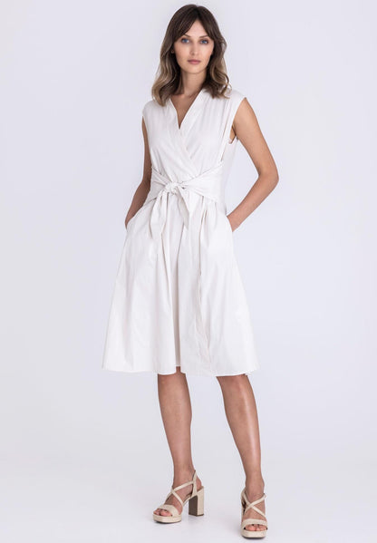 Tuzzi Pearl Tie Belt Dress