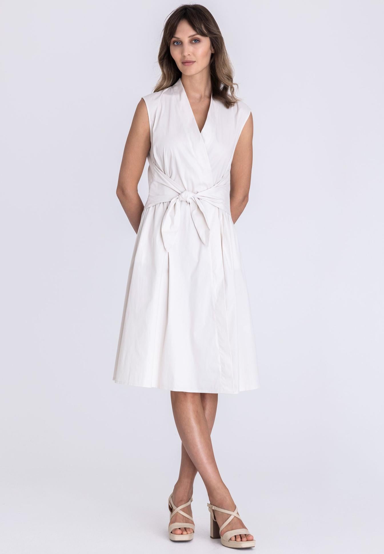 Tuzzi Pearl Tie Belt Dress