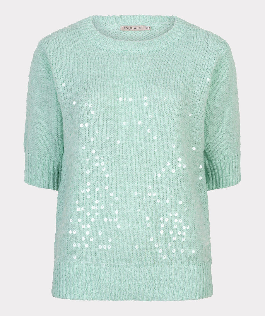 Esqualo Mint Short Sleeve Sweater