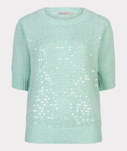 Esqualo Mint Short Sleeve Sweater